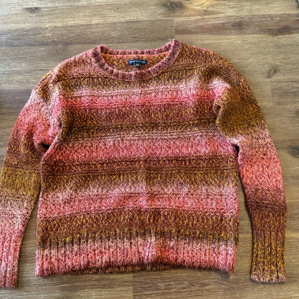 American Eagle Outfitters Multicolor Crew Neck Sweater